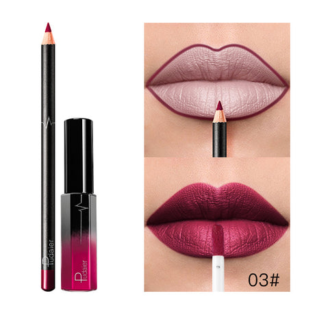 Pudaier 36 Color Matte Lip Gloss Lip Liner Matte Matte Lip Glaze Lipstick Pencil - V.I.P Digital Presence