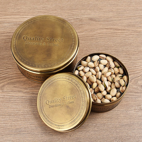 Vintage storage box, coffee can, chocolate candy can, tea can, decorative tabletop ornament - V.I.P Digital Presence