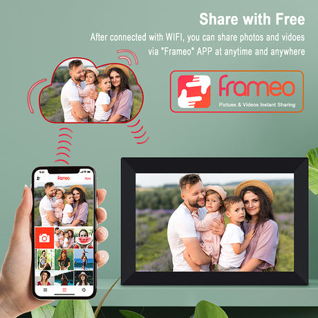 Frameo cloud photo frame WiFi digital photo frame 16G memory smart photo album - V.I.P Digital Presence