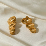 Stainless Steel Geometric Stud Earrings - V.I.P Digital Presence