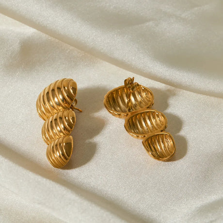Stainless Steel Geometric Stud Earrings - V.I.P Digital Presence