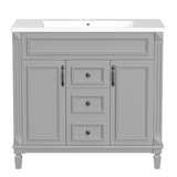 36'' Bathroom Vanity with Top Sink, Modern Bathroom Storage Cabinet with 2 Soft Closing Doors and 2 Drawers, Single Sink Bathroo - V.I.P Digital Presence