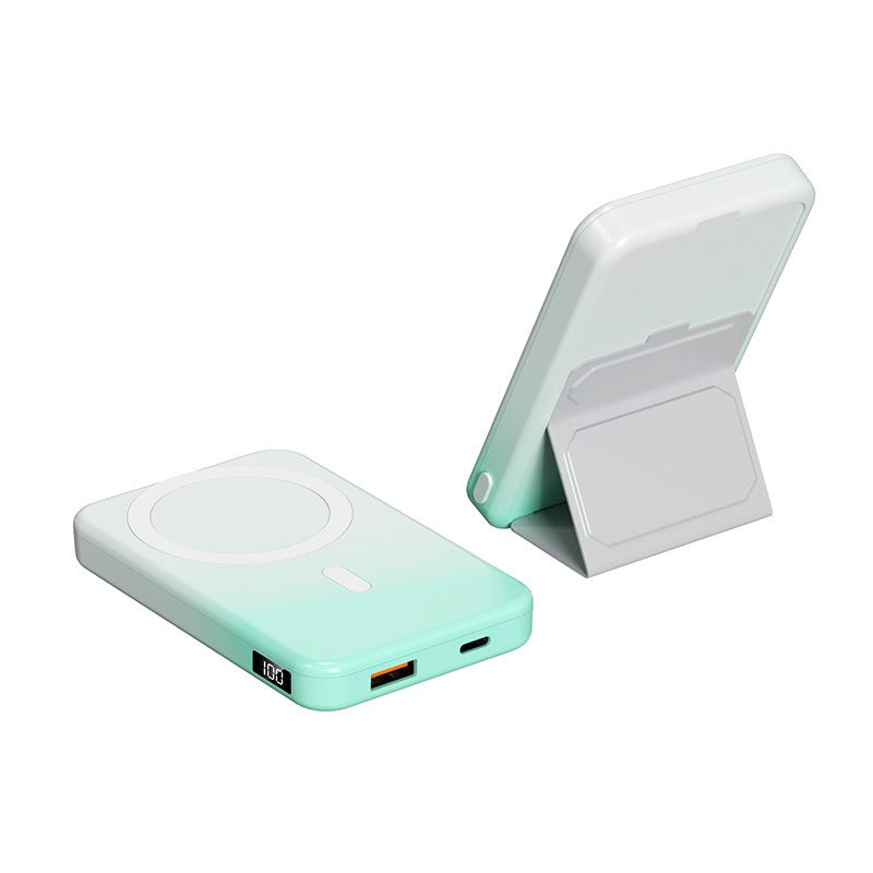 Estación de energía inalámbrica portátil de 10000 mAh y 22,5 W con logotipo personalizado, soporte de carga rápida, banco de energía magnético 