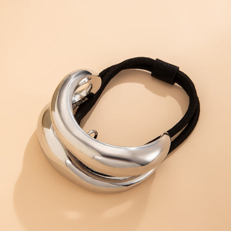 Personalized retro double-layer arc elastic hairpin irregular temperament hair ring - V.I.P Digital Presence