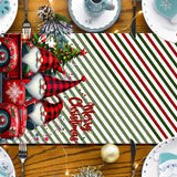 Christmas Dwarf Printed Table Flag New White Hemp Table Decoration Tablecloth Christmas Decoration Tablecloth Mat - V.I.P Digital Presence