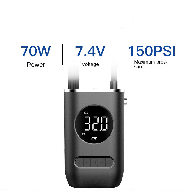 New Car Portable Inflator Pump Mini Bicycle Electric Tire Handheld Wireless Charging Super Car Inflator Pump - V.I.P Digital Presence