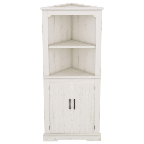 Tall Corner Cabinet with Doors for living room, bathroom,Dining Room or Kitchen,color:Wood grain beige - V.I.P Digital Presence