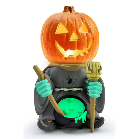 Halloween gift pumpkin knight garden ornaments decorative luminous small pumpkin head resin ornaments - V.I.P Digital Presence