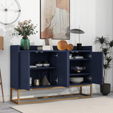 TREXM Modern Sideboard Elegant Buffet Cabinet with Large Storage Space for Dining Room, Entryway (Navy)