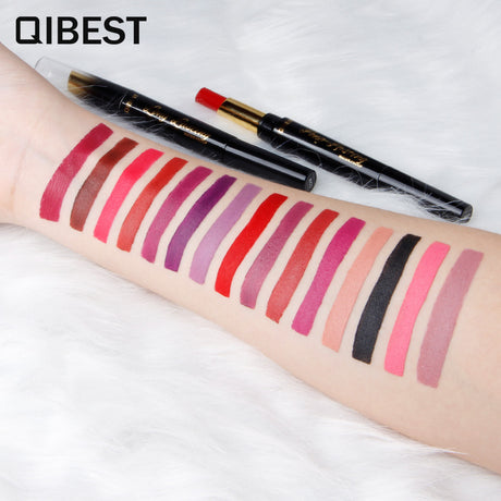 QIBEST Double-Ended Lipstick Pen Moisturizing Matte Matte Lipstick + Lip Liner Rotating Lip Liner - V.I.P Digital Presence
