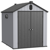 XWT012 6*8ft plastic storage shed for backyard garden big spire Tool storage - V.I.P Digital Presence