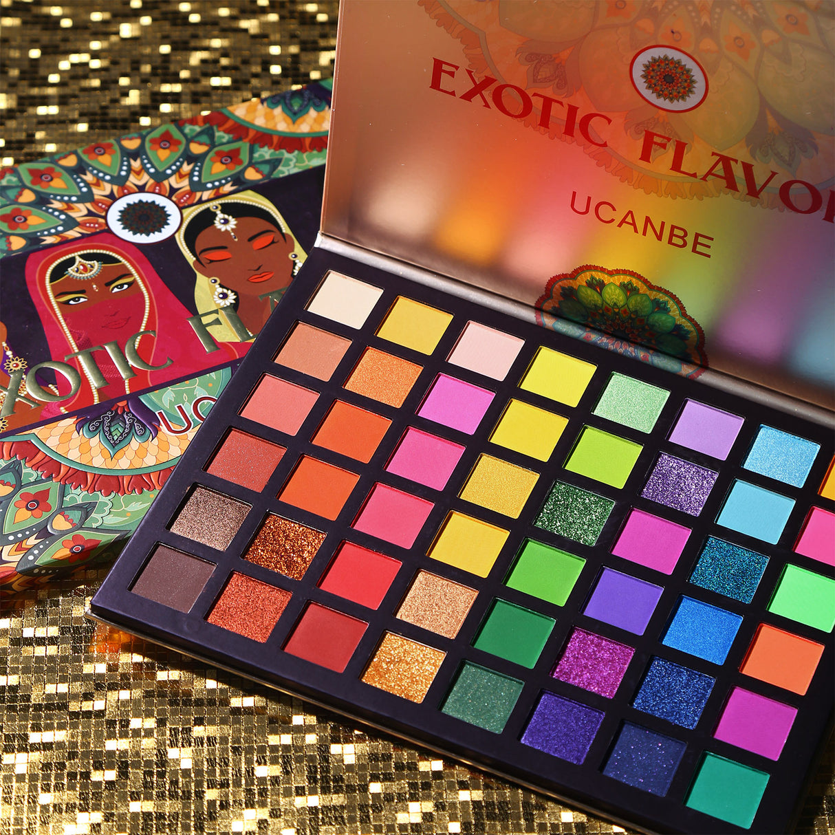 UCANBE 48 Colors Exotic Eyeshadow Palette Shimmer Matte Color Stage Eye Makeup Palette - V.I.P Digital Presence