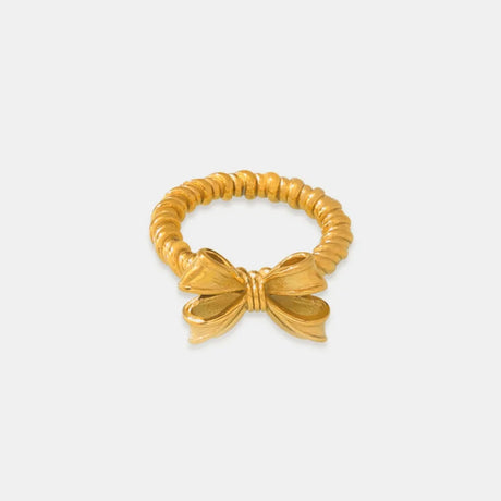 Twisted Titanium Steel Bow Ring - V.I.P Digital Presence