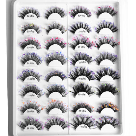 New Color Noctilucent Fried False Eyelashes Multi Layer Thick Cross Mink Like Eyelashes 8D FLUFFY - V.I.P Digital Presence