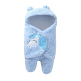 Conjunto de ropa para bebé, mono de una pieza con manta cálida y dibujos animados