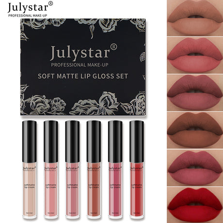 Velvet Matte Lip Glaze Suit Waterproof Non Stick Cup Color Fast Lipstick Lip Color - V.I.P Digital Presence