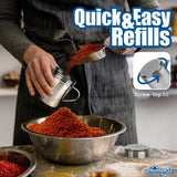 304 stainless steel powder dispenser 127 hole curved handle seasoning barbecue can kitchen supplies - V.I.P Digital Presence