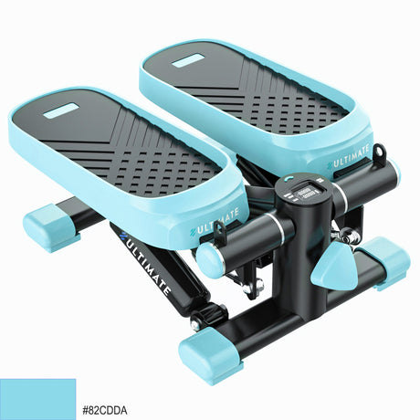 Home Office Exercise 330LBS Capacity Mini Stepper with Resistance Bands and LCD Monitor  Pink - V.I.P Digital Presence