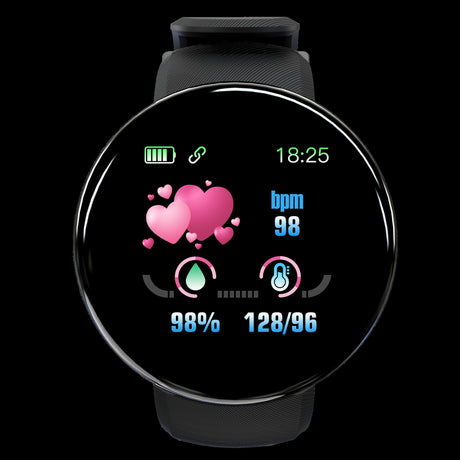 D18 Smart Bracelet Color Round Screen Heart Rate Blood Pressure Sleep Monitoring Pedometer Sports Encyclopedia Star Smart Watch - V.I.P Digital Presence