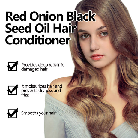 Red Onion Black Seed Oil Hair Conditioner, Nourish The Dry Short-Tempered Smooth And Glossy Hair End Fragrance Conditioner - V.I.P Digital Presence