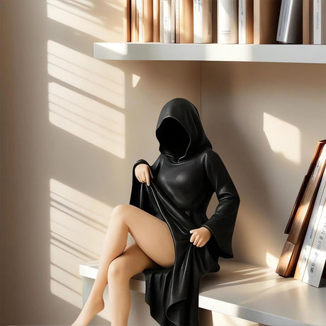 Halloween Female Sitting Statue for Desktop/Bedroom/Living Room Home Decor - V.I.P Digital Presence