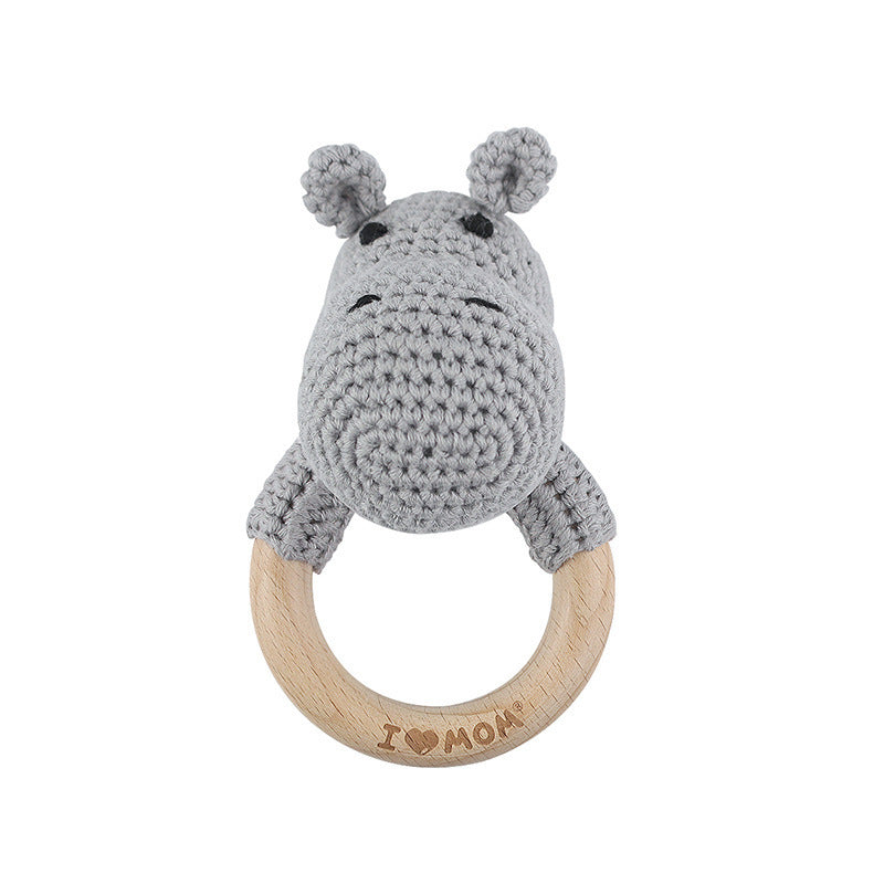 Campana relajante para bebé con nombre tallado, regalo para recién nacido, regalo para el baño, muñeca de dibujos animados tejida