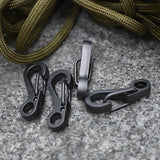 10 piezas de equipo de supervivencia EDC Paracord Mosquetón Snap Mini SF Clip de resorte Gancho de camping Senderismo Mochila Clip de hebilla táctica 