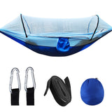 Hamaca con mosquitera de apertura rápida y automática para acampar al aire libre, hamaca con mosquitera de nailon antivuelco