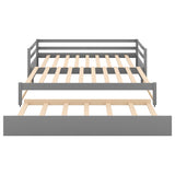 Twin or Double Twin Daybed with Trundle Gray