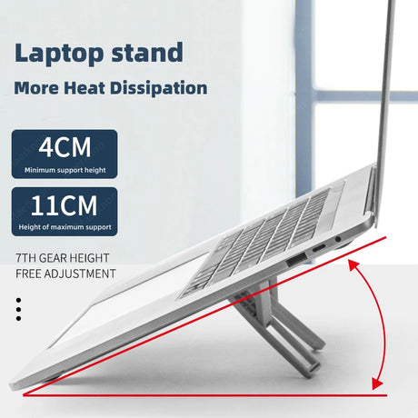 Laptop stand, creative office folding tablet stand, lifting and cooling height increasing stand - V.I.P Digital Presence