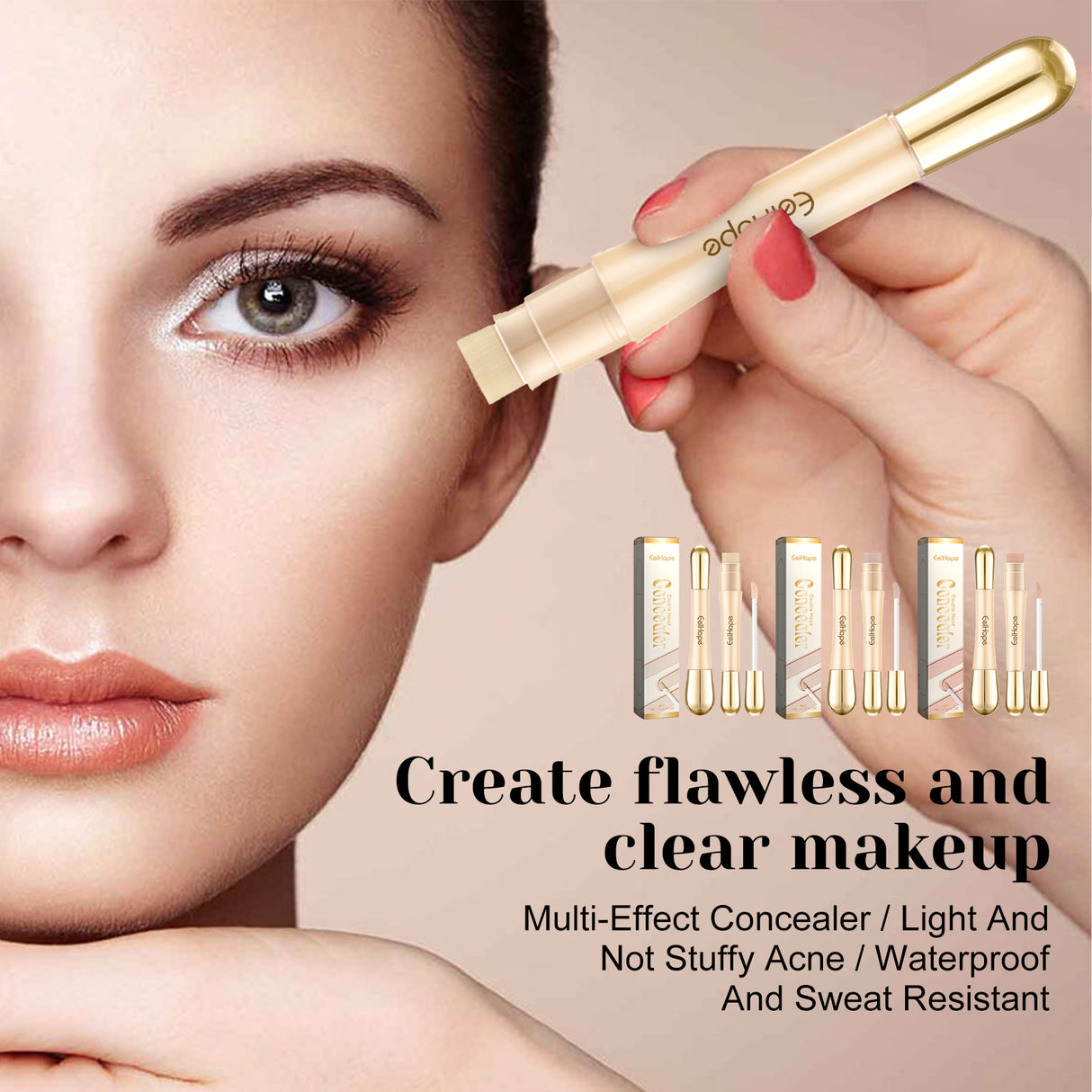 Double Head Concealer, Brightening And Waterproofing Concealer Stick - V.I.P Digital Presence