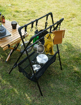 Estante plegable para acampar al aire libre, tendedero para coche de camping, red de secado, tendedero, estante de almacenamiento