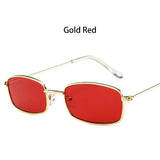 Candy Colors Metal Frame Rectangle Sunglasses Small Retro Shades UV400 Sun Glasses for Men Women Driving Eyewear Summer Goggles - V.I.P Digital Presence