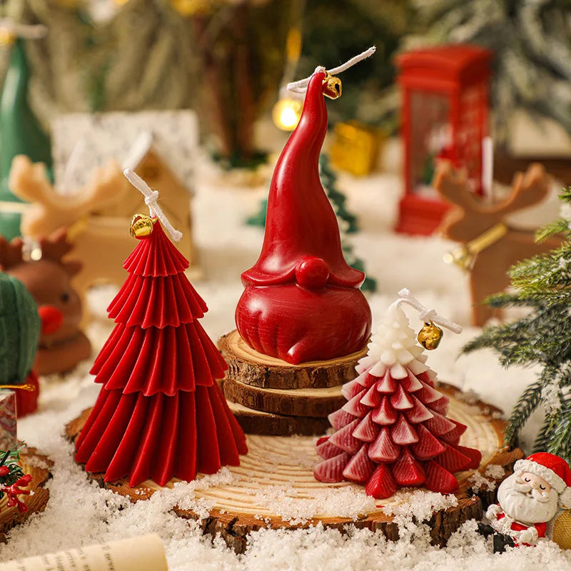 Cute Christmas Tree Candles Novelty Christmas Gifts Mini Wax Candle Red Green Scented Candles for Home Decor - V.I.P Digital Presence