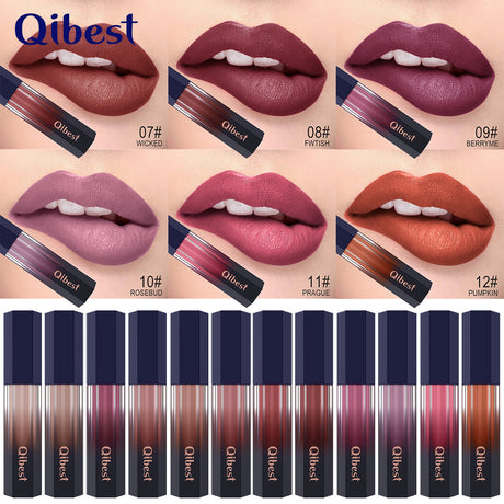Lip Glaze Qibest Liquid Mist Matte Lipstick Does Not Fade Non-stick Cup Easy-to-Apply Lip Gloss - V.I.P Digital Presence