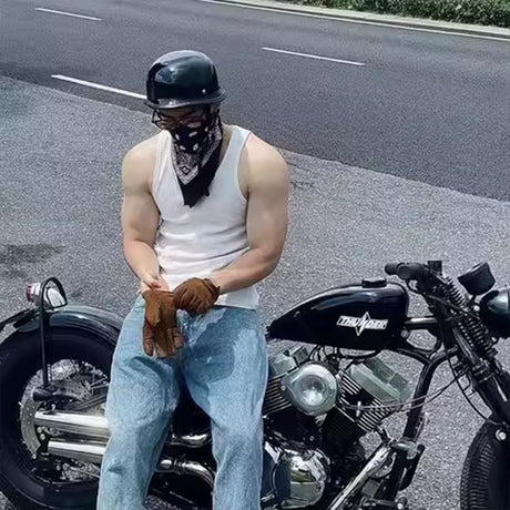 Half-Face Motorcycle Helmet for Cycling, with ECE and DOT Certifications. Made of ABS Material, Suitable for Men and Women. - V.I.P Digital Presence