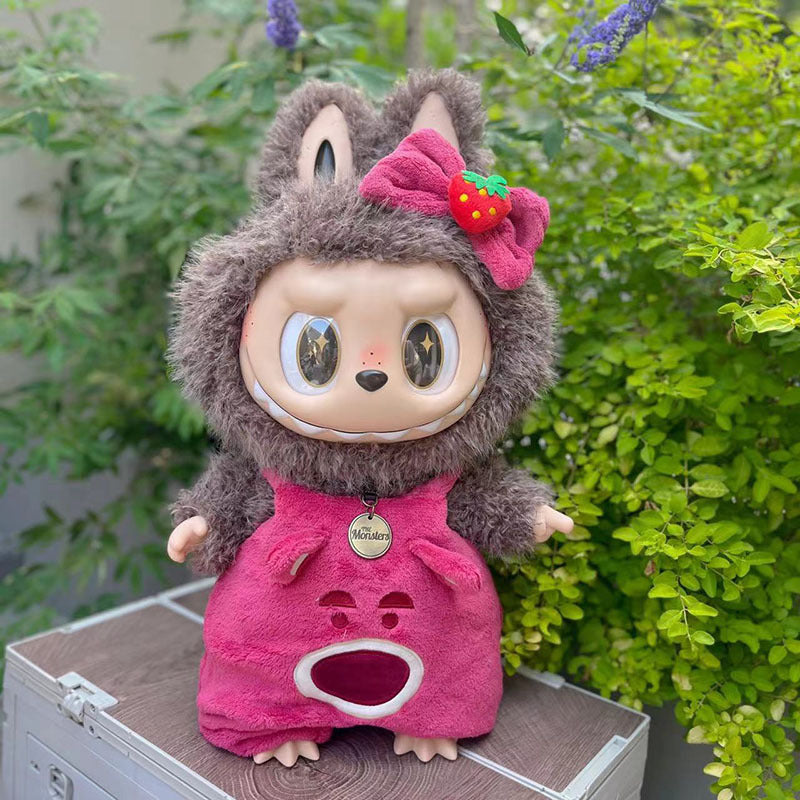 Ropa con diseño LABUBU de 58 cm, ropa de muñeca ZIMOMO, juguete de peluche LABUBU de goma, ropa linda