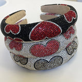 Sponge hair bands are simple and versatile with diamond inlay and heart-shaped hair accessories - V.I.P Digital Presence