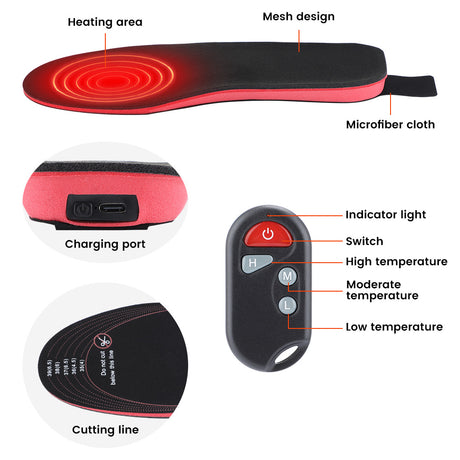 Rechargeable Electric Heating Heating Insole Three-Speed Intelligent Wireless Remote Control Warm Insole - V.I.P Digital Presence