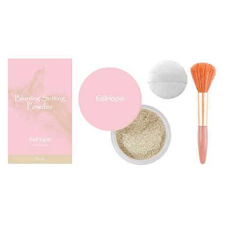 Setting powder with brush， Natural Makeup Light, Delicate Breathable Fit Dry And Wet Dual Use Powder Lasting Makeup - V.I.P Digital Presence