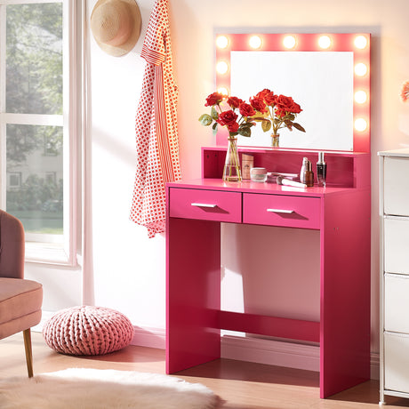 Makeup Vanity Desk with Mirror & Light - V.I.P Digital Presence