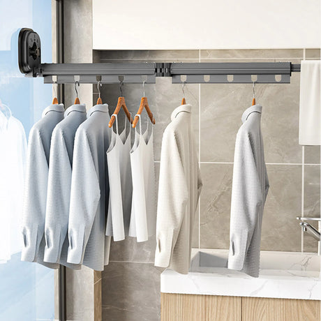 Multifunctional Retractable Fold Away Clothes Drying Hanger Space-Saving Bathrooms Usage - V.I.P Digital Presence