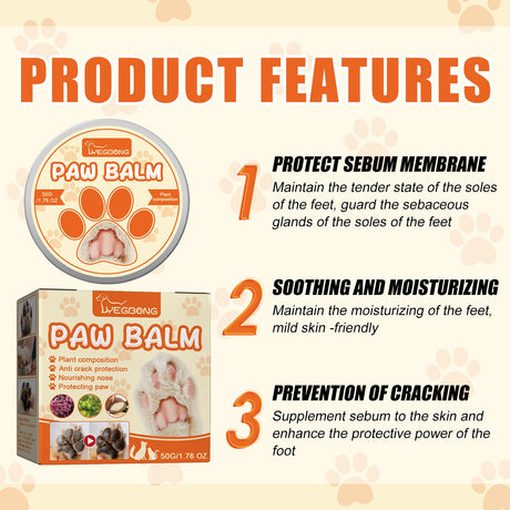 Pet Moisturizing Claw Balm for Cats and Dogs Deeply Moisturizing Foot Pad Care Cream - V.I.P Digital Presence