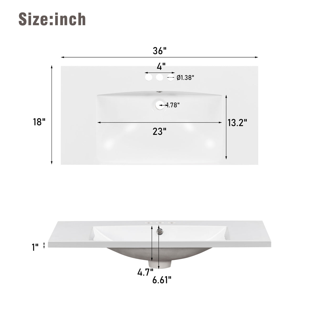 [Sink Only] 36-inch Resin Sink-Resin - V.I.P Digital Presence