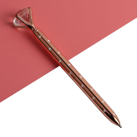 21Color Kawaii Ballpoint Pen Big Gem Metal Ball Pen With Large Diamond Blue And Black Magical Pen Fashion School Office Supplies - V.I.P Digital Presence
