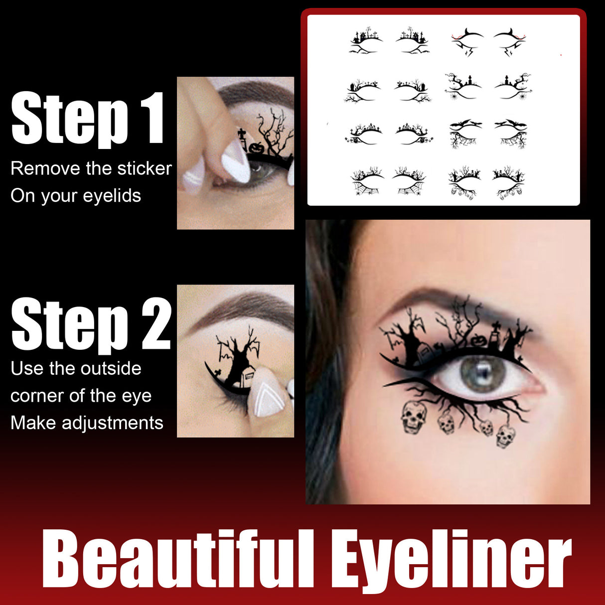 Halloween Eyeliner Stick Scary Fashion Party Makeup Kit Bat Spider Decorative Eyeliner Eyeshadow Stick - V.I.P Digital Presence