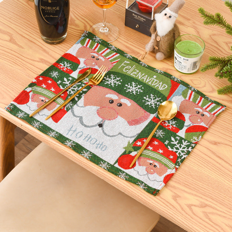 Christmas New Decorative Products Knitted Fabric Meal Mat Creative Knitted Meal Mat Tablecloth Elderly Tree Meal Mat - V.I.P Digital Presence