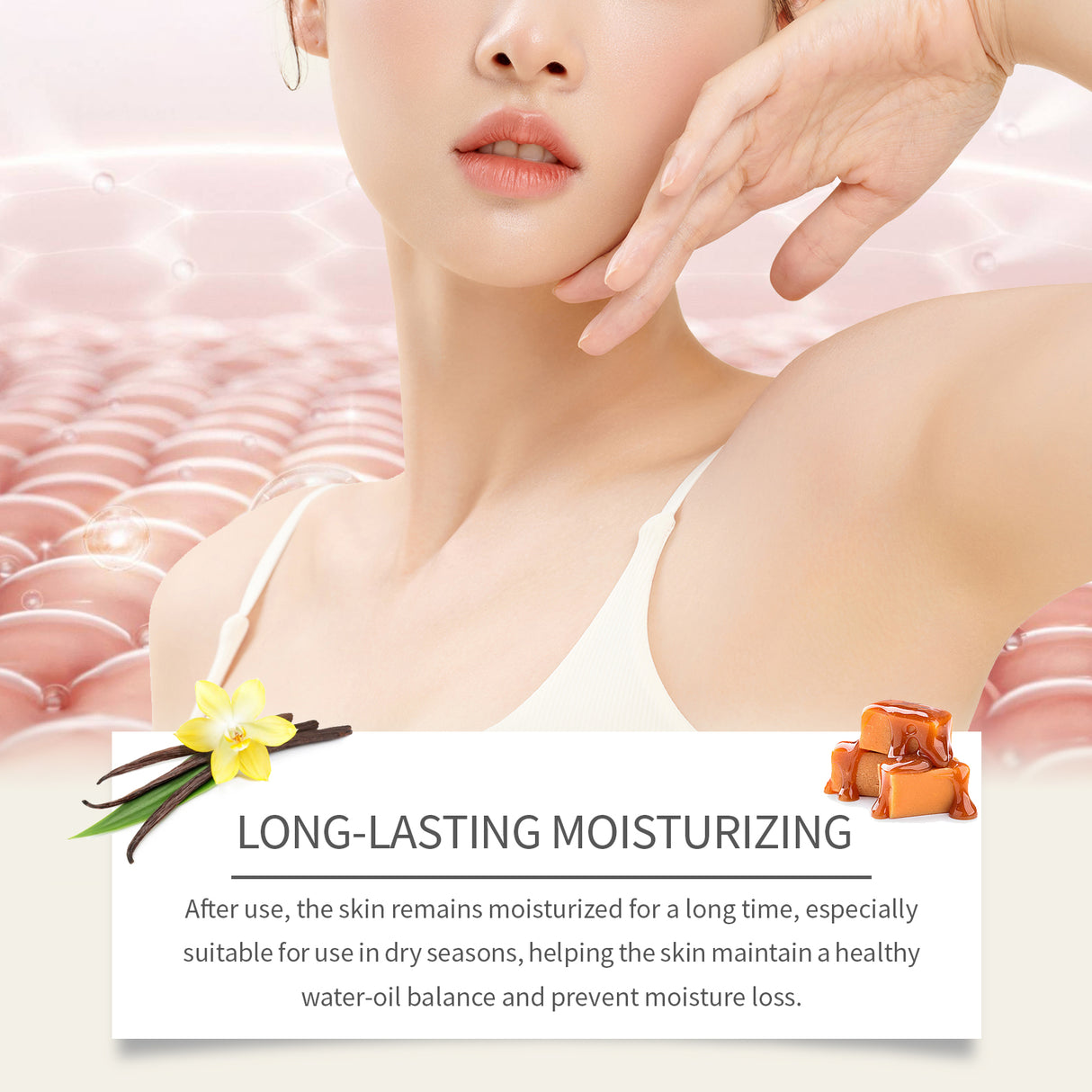 Caramel Vanilla Moisturizing Body Lotion Gently Nourishes, Hydrates, Brighens And Moisturizes Tender Skin