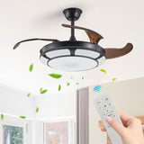 Modern Minimalist Invisible Ceiling Fan Light - Retractable Fan With LED Fixtures - For Living Room, Bedroom and Dining room - V.I.P Digital Presence