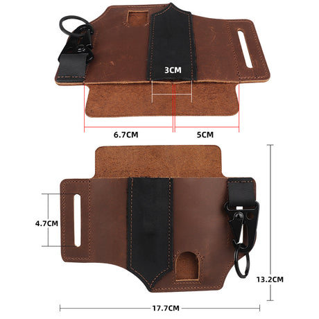 GEBWOLF New Outdoor EDC Tactical Pocket Leather Multi-Function Knife Case Portable EDC Tool Leather Case Bag - V.I.P Digital Presence